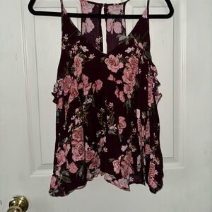 American eagle long sleeve top with shoulder cut outs in size small